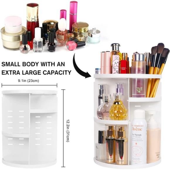 360 Makeup Organizer, DIY Detachable Spinning Cosmetic Makeup Caddy Storage - Picture 3 of 6